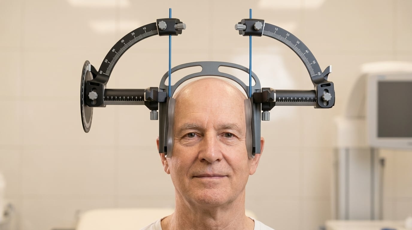 No visible scars — pins behind the hairline